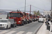 Bombeiros manifestam-se em Lisboa