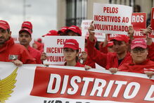 Bombeiros manifestam-se em Lisboa