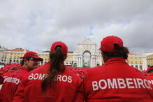 Bombeiros manifestam-se em Lisboa