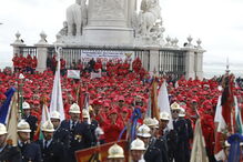 Bombeiros manifestam-se em Lisboa