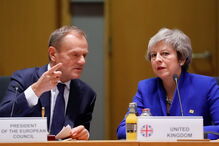 Theresa May no Conselho Europeu