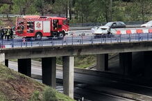 Acidente corta A8 na Malveira no sentido sul-norte