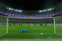 Jogo entre Qarabag e Sporting para a Liga Europa