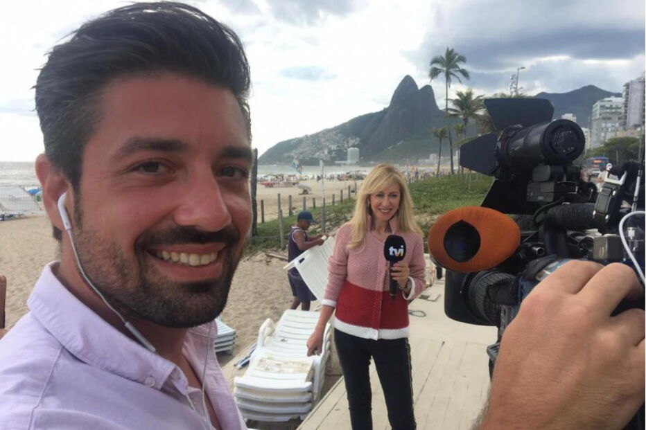 Judite Sousa em reportagem no Brasil