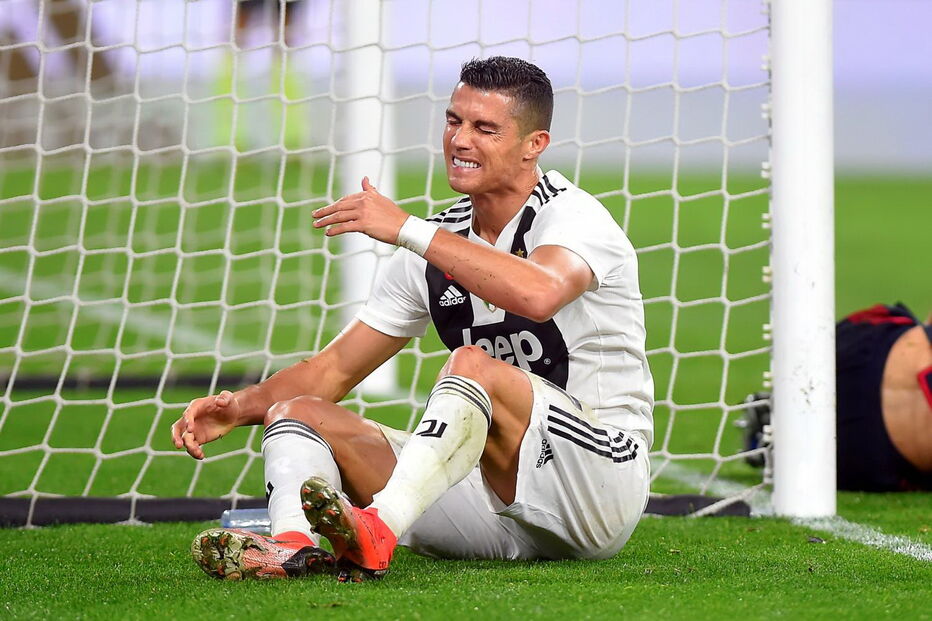 Ronaldo no jogo Juventus - Génova
