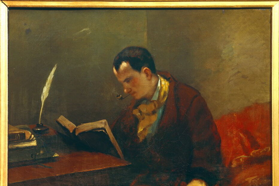 Retrato de Charles Baudelaire, por Courbet Gustave