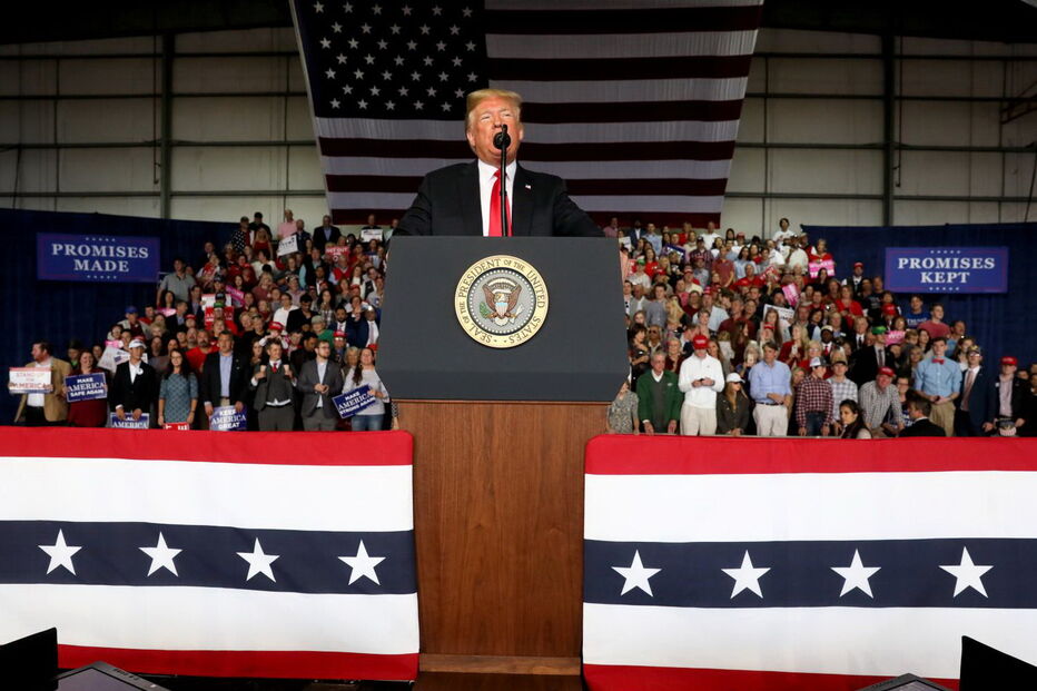 Trump em comício da campanha para as eleições intercalares nos EUA