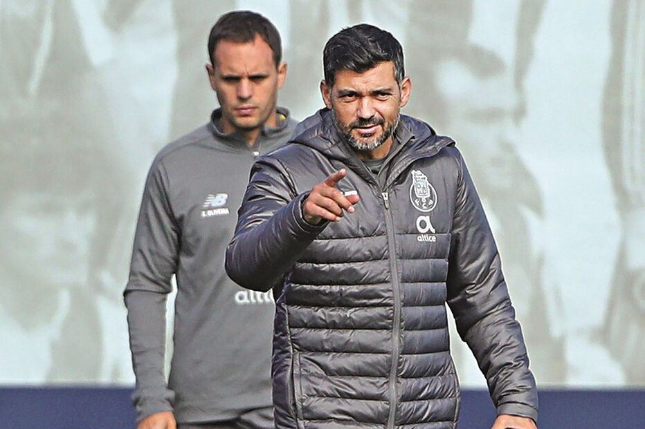Sérgio Conceição num treino do FC Porto