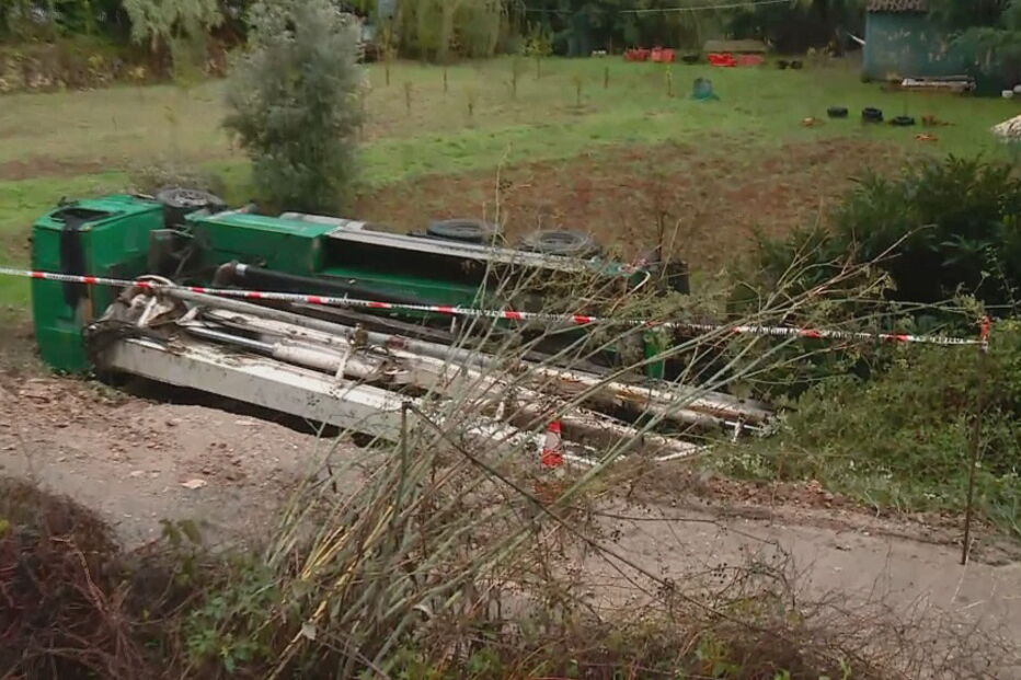 Despiste de camião faz um ferido grave em Penacova