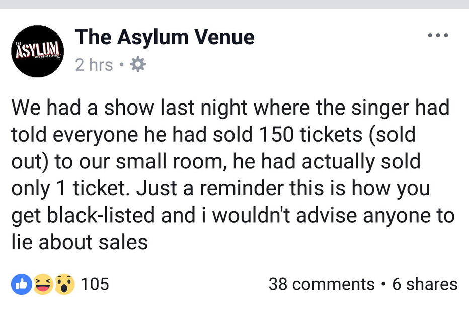 Banda tinha milhares de fãs no Facebook mas ninguém apareceu nos concertos