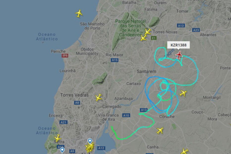 Avião sem insturmentos voa sobre o Ribatejo