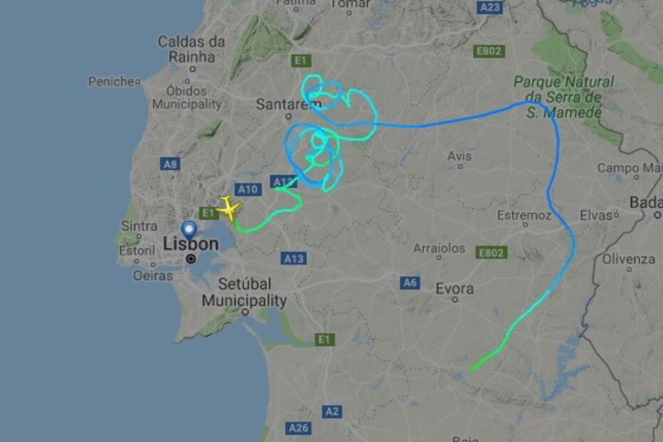A rota do avião que declarou emergência depois de descolar de Alverca