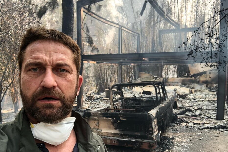 Casa de Gerard Butler destruída pelas chamas na Califórnia