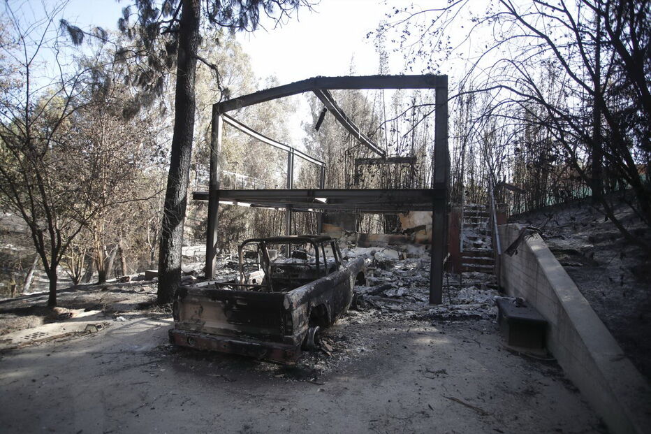 As imagens da destruição dos fogos da Califórnia