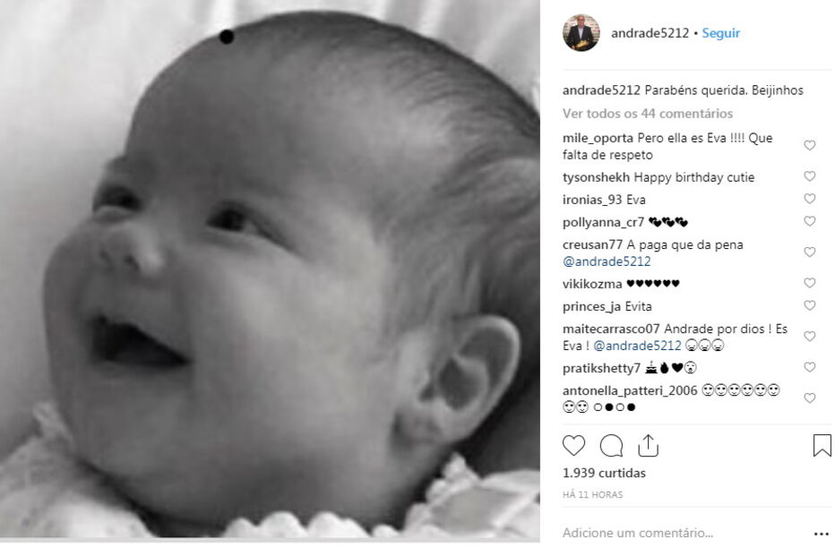 Padrasto de Ronaldo dá parabéns a Alana no Instagram...mas engana-se na foto