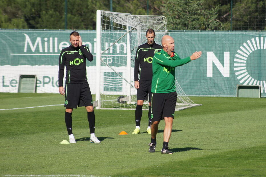 Marcel Keizer no primeiro treino 