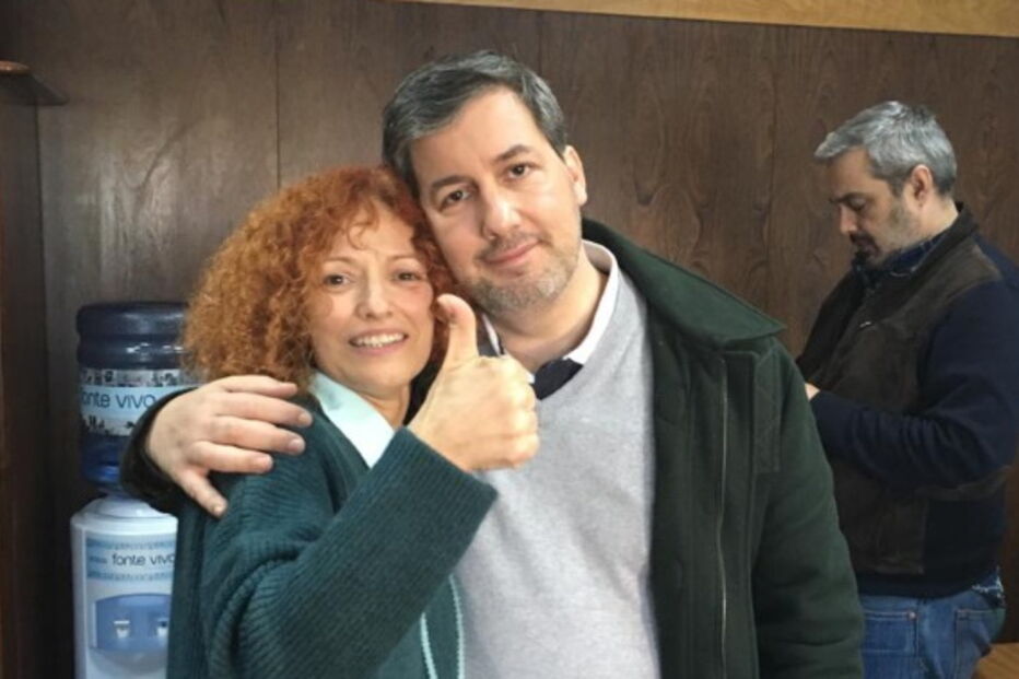 Bruno de Carvalho e a irmã