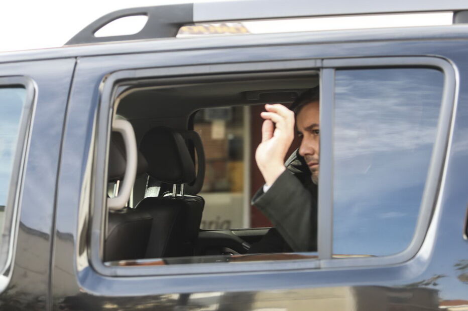 Bruno de Carvalho à saída do tribunal do Barreiro