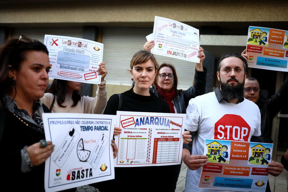 Manifestação de professores no Porto