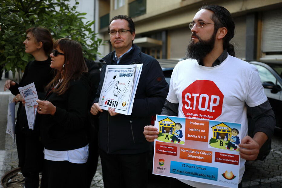 Manifestação de professores no Porto