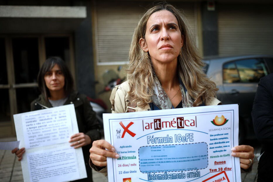 Manifestação de professores no Porto