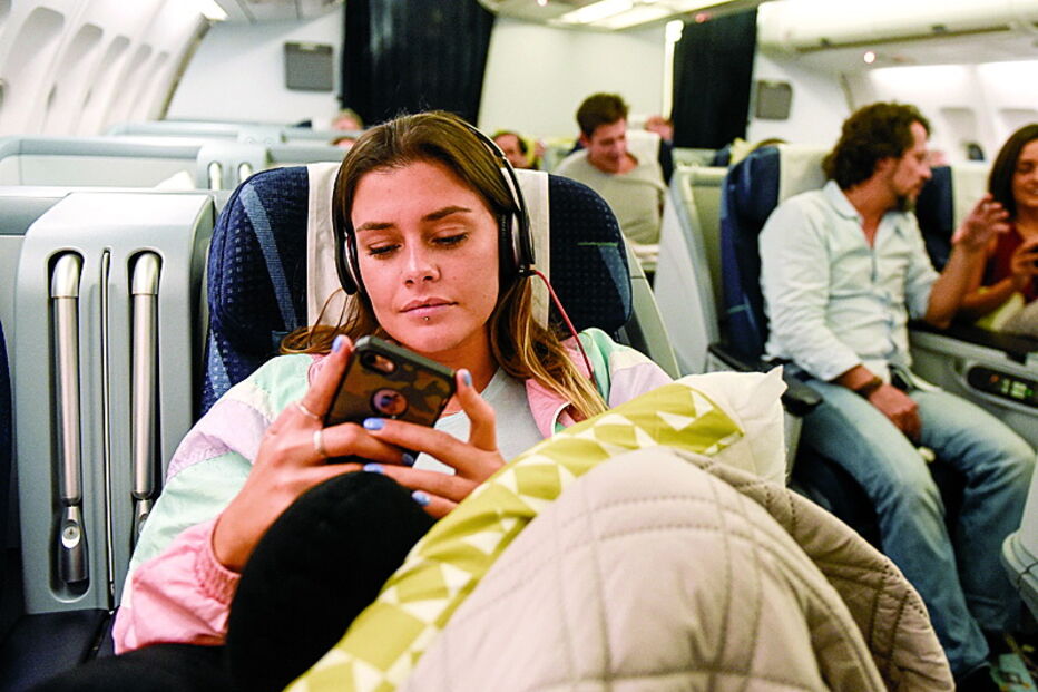 Mafalda Luís de Castro no avião