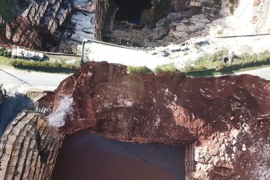 Imagens aéreas mostram tamanho da pedreira de Borba