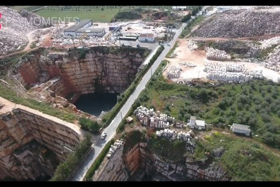 Imagens aéreas mostram tamanho da pedreira de Borba
