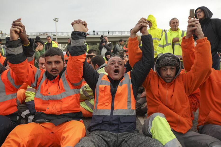 Estivadores em protesto