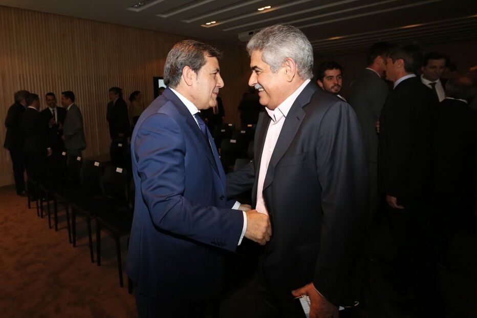 Fernando Gomes, presidente da FPF , com Luís Filipe Vieira