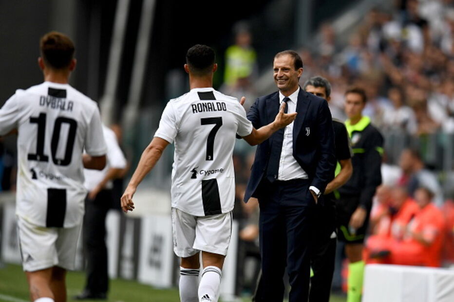 Cristiano Ronaldo e Massimiliano Allegri 
