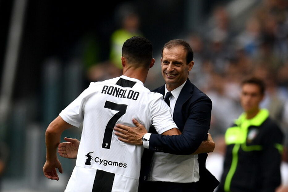 Cristiano Ronaldo e Massimiliano Allegri 