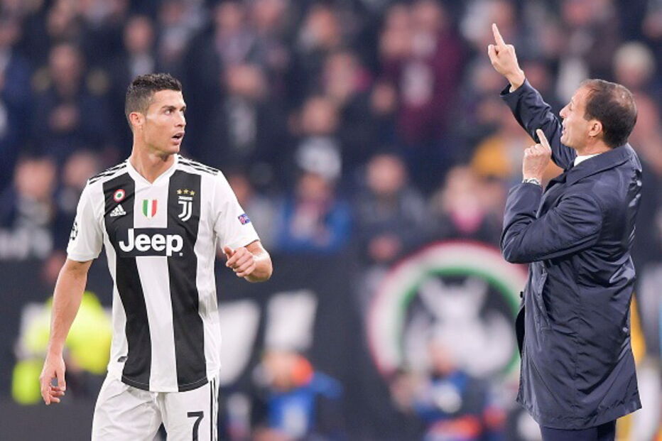 Cristiano Ronaldo e Massimiliano Allegri 