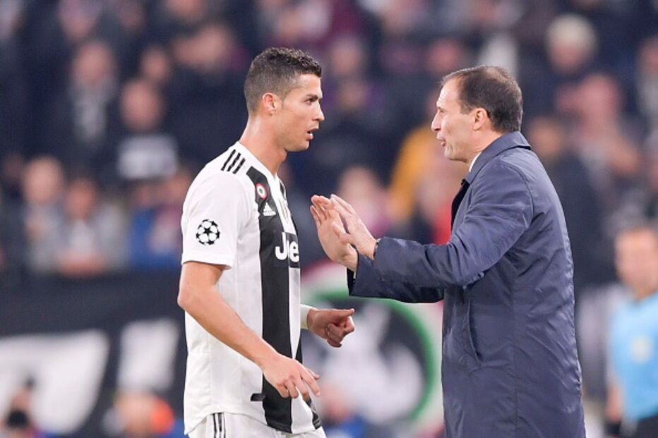 Cristiano Ronaldo e Massimiliano Allegri 