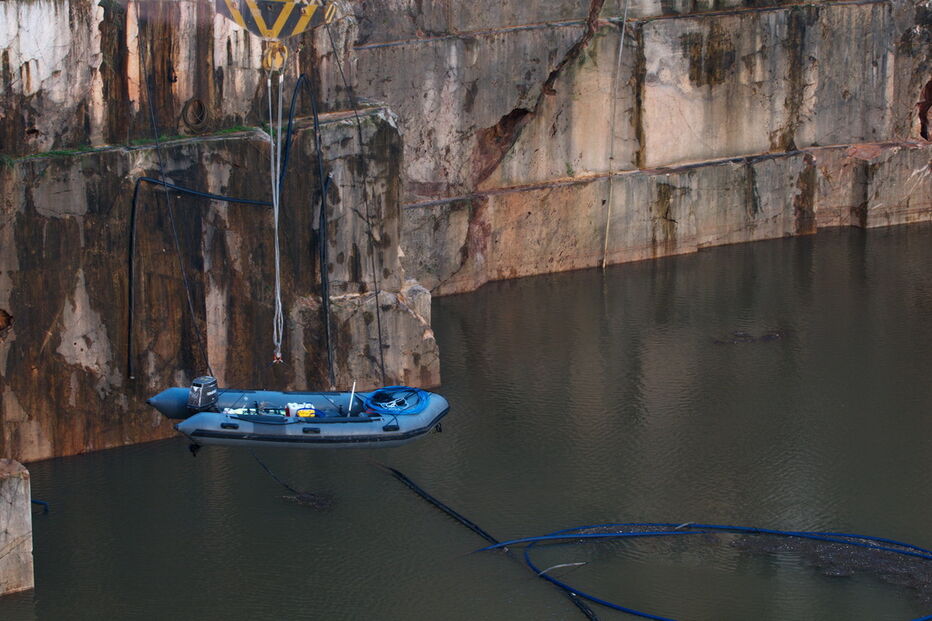 Marinha Portuguesa realiza operações de resgate em pedreira de Borba
