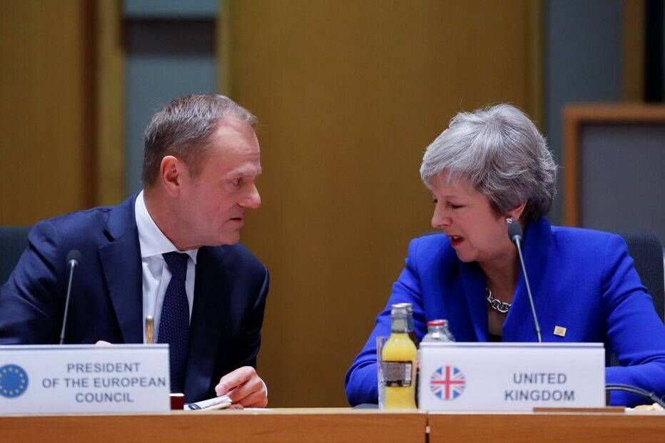 Theresa May no Conselho Europeu
