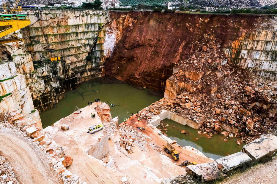 Buscas continuam em Borba para localizar corpos dos restantes desaparecidos na pedreira