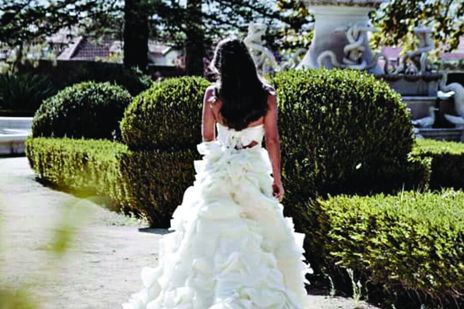 Vanessa Rebelo foi fotografada no Jardim Botânico de Lisboa   