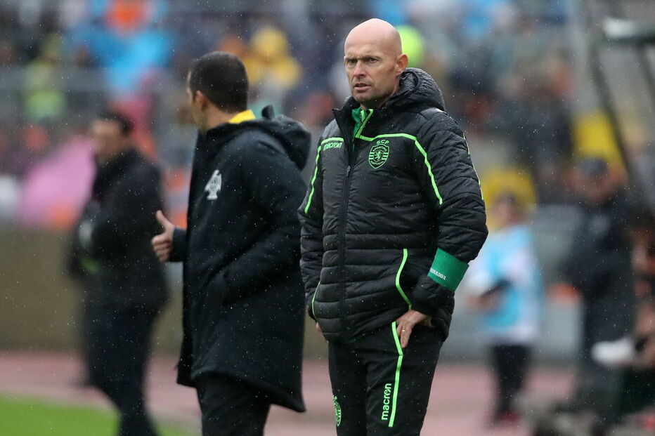 O treinador Marcel Keizer num jogo do Sporting