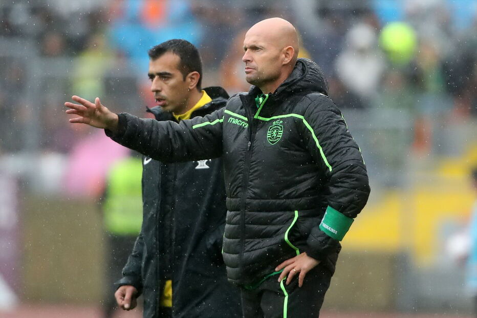 O treinador Marcel Keizer num jogo do Sporting