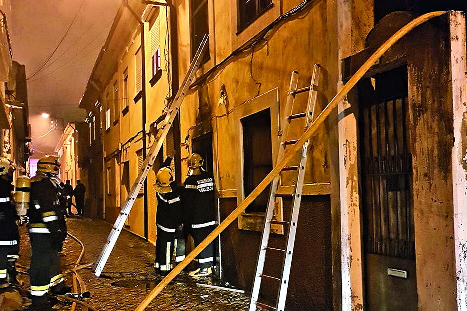 Habitação, em Valbom, Gondomar,  ficou  totalmente destruída