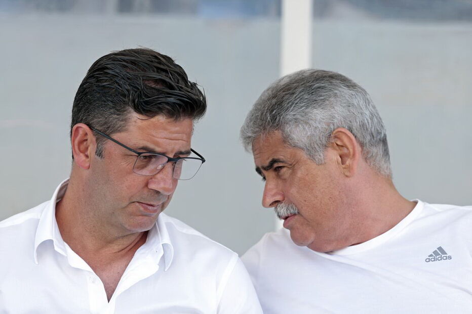 Rui Vitória e Luís Filipe Vieira