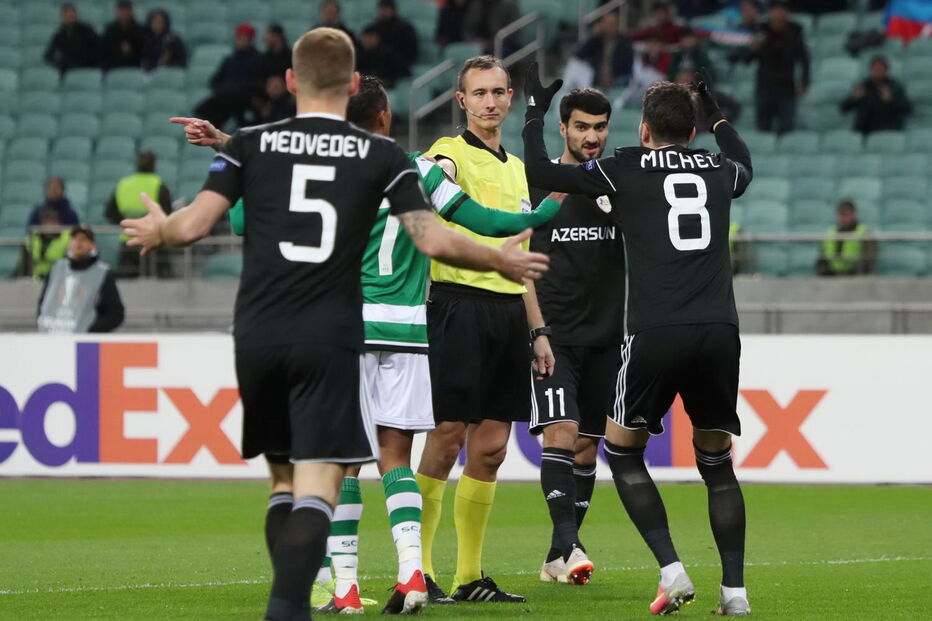Jogo entre Qarabag e Sporting para a Liga Europa
