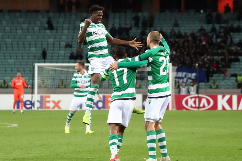 Jogo entre Qarabag e Sporting para a Liga Europa	