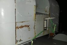  Escudo da peça de artilharia da fragata Corte-Real danificado