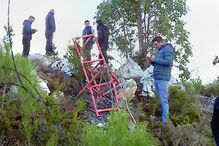 Antena de rádio junto à Igreja de Santa Justa foi atingida pelo aparelho e ficou destruída