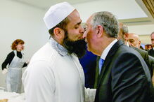 Marcelo Rebelo de Sousa participou ontem num almoço-convívio com centenas de moradores da freguesia de Campolide, na Mesquita Central de Lisboa