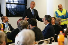 Marcelo Rebelo de Sousa participou ontem num almoço-convívio com centenas de moradores da freguesia de Campolide, na Mesquita Central de Lisboa