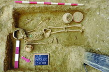 Enterramento de uma criança do período romano