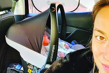 Maya Booth partilhou que já levou para casa o bebé Vincent, fruto da relação com David Quinta  